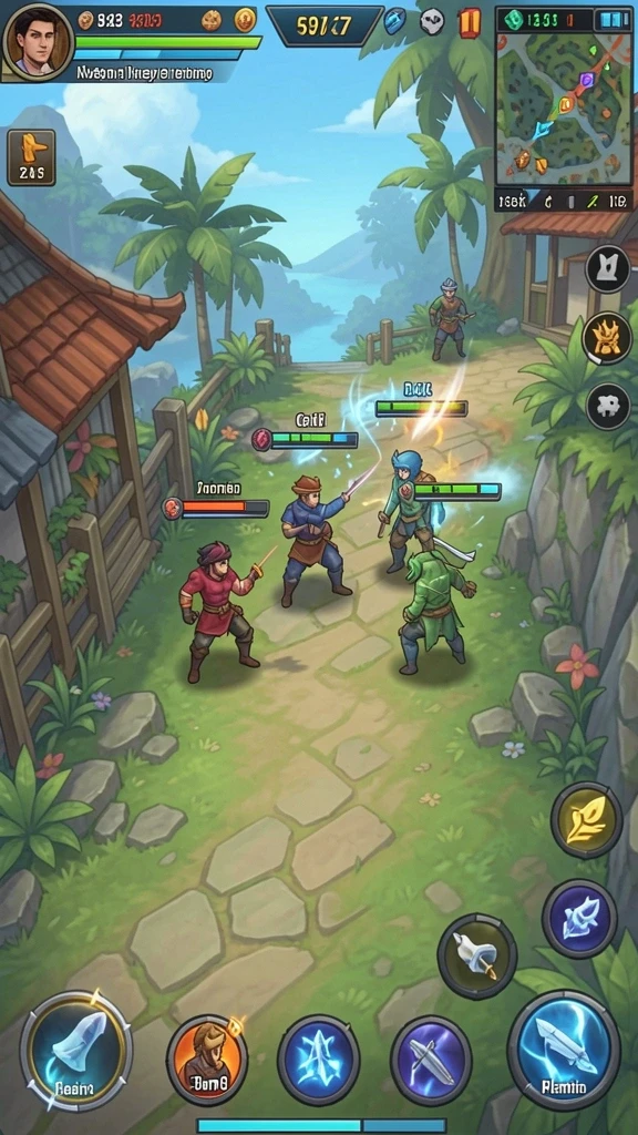Screenshot karakter unik yang bisa dimainkan.