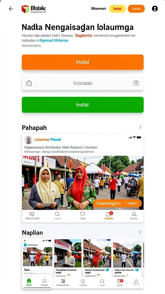 Tampilan awal yang menarik dan user-friendly.