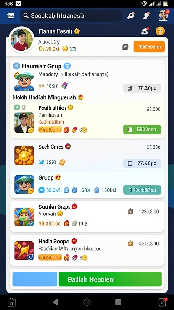 Mode permainan kompetitif yang seru dan mengasyikkan.