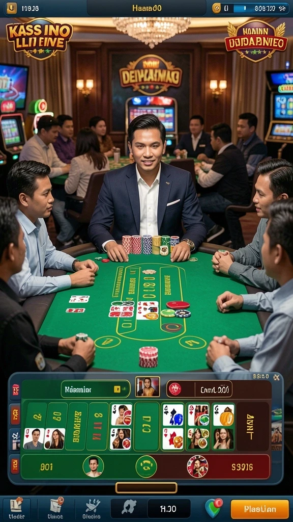 Menu permainan yang lengkap dan mudah diakses.