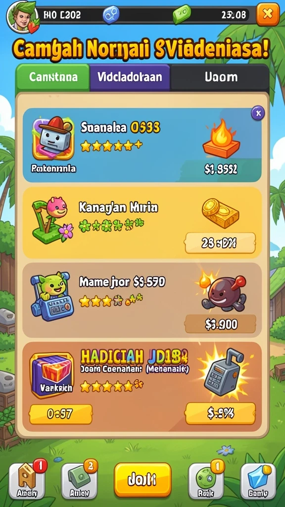Tangkapan layar menunjukkan variasi mode permainan yang tersedia.