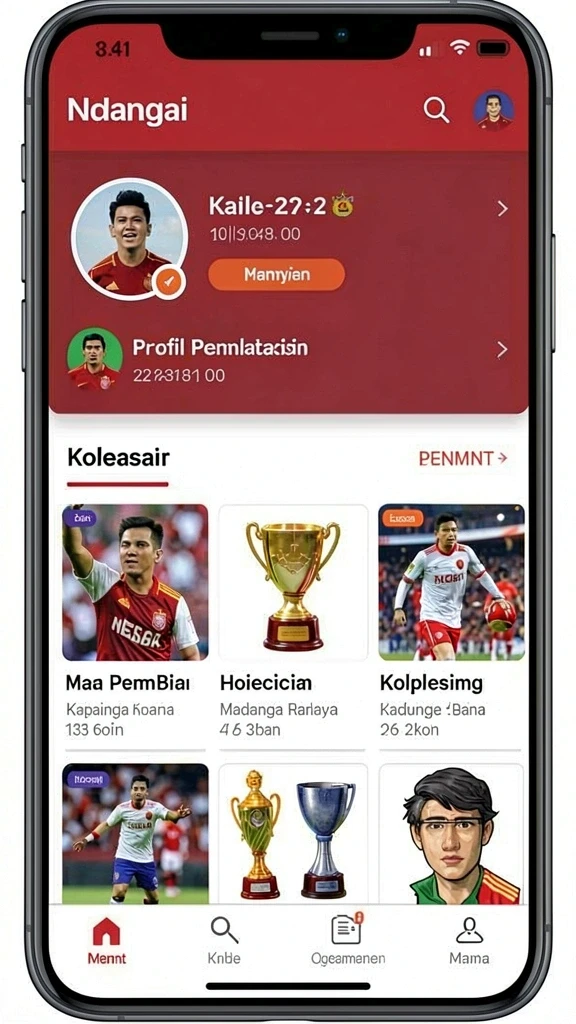 Tampilan utama aplikasi HUGO77 yang menarik.