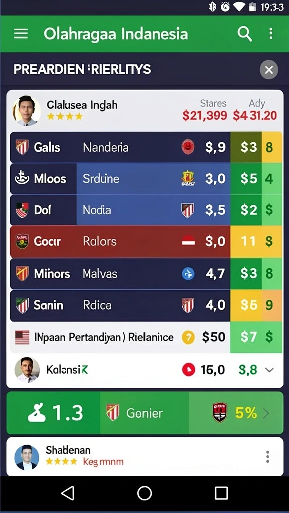 Screenshot menunjukkan berbagai pilihan bonus yang tersedia.
