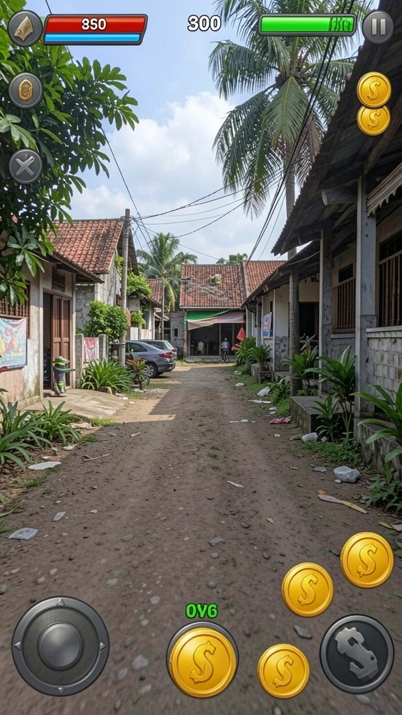 Tangkapan layar menampilkan karakter utama dalam aksi.