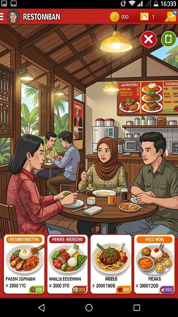 Tangkapan layar menunjukkan karakter utama dalam aksi.