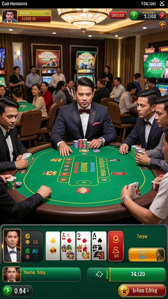 Screenshot memperlihatkan karakter dengan senjata unik.