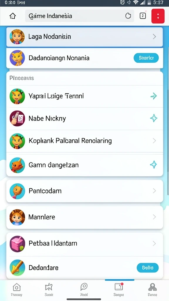 Antarmuka permainan yang menarik dan mudah dinavigasi.