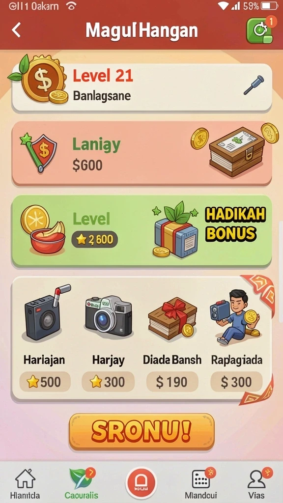 Karakter pemain yang dapat disesuaikan.