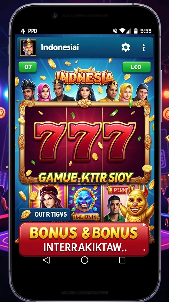 Screenshot menampilkan berbagai permainan slot yang tersedia.
