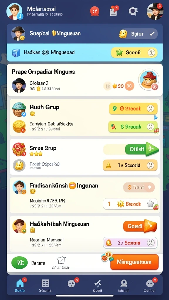 Screenshot menampilkan fitur multiplayer dengan teman-teman.