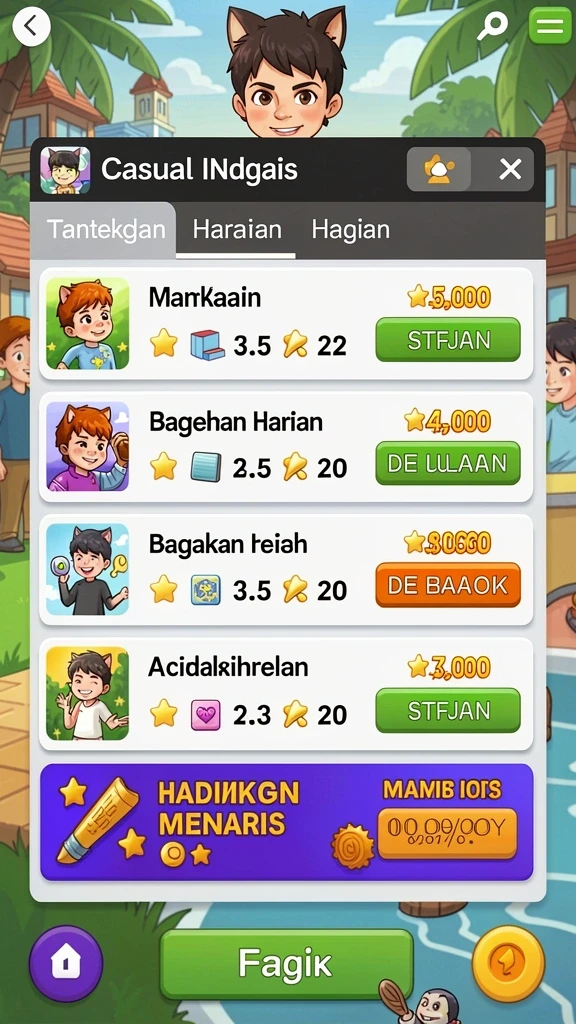 Mode kompetisi yang menantang dan seru.